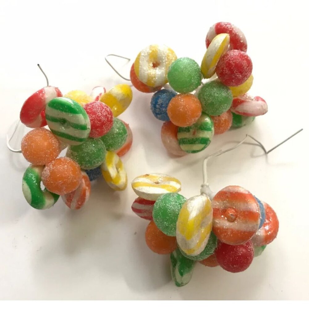 Vintage Glitter Candy Ornaments